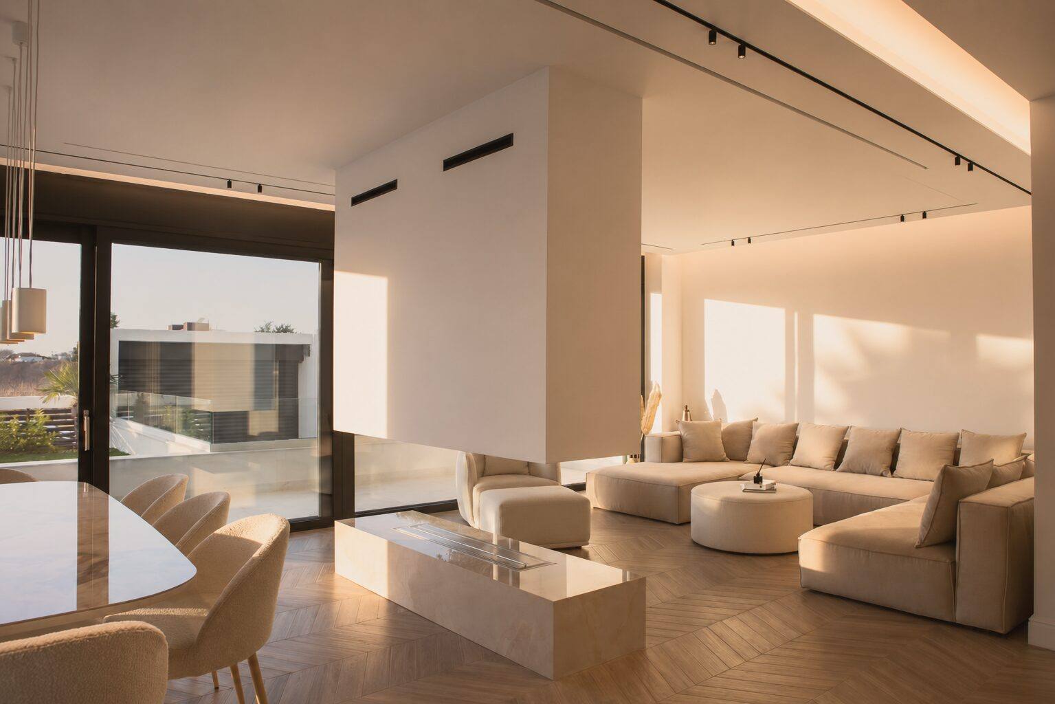 Private Residence interior, Thessaloniki — warm afternoon light